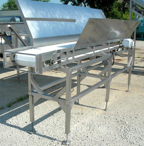 Used Cabbage Preparation Line Consisting Of: (1) Dual lane cabbage corer/cutter. (1) 24" diameter dual Kibby shredder with (2) 1/2 hp, (2) 3 hp motors. (1) 24" diameter Kibby shredder with 2 hp, 3 hp...