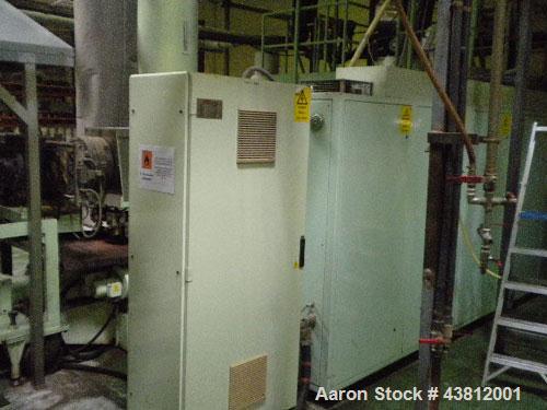 Used OMV E35-2 Extrusion Line.  Previously used for polypropylene cups.  Scheme 61-614.  Comprised of (1) single screw extruder, (1) mold with 18 cavities, (1) thermoformer, motor 335 hp (250 kW), 50...