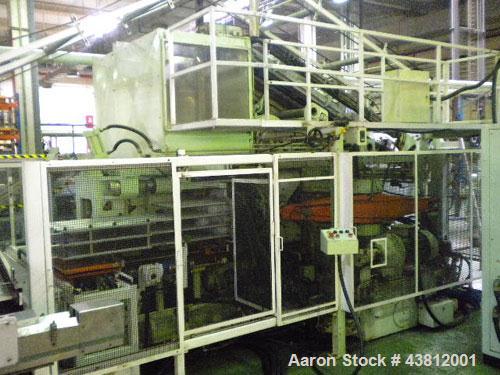 Used OMV E35-2 Extrusion Line.  Previously used for polypropylene cups.  Scheme 61-614.  Comprised of (1) single screw extruder, (1) mold with 18 cavities, (1) thermoformer, motor 335 hp (250 kW), 50...
