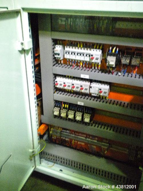 Used OMV E35-2 Extrusion Line.  Previously used for polypropylene cups.  Scheme 61-614.  Comprised of (1) single screw extruder, (1) mold with 18 cavities, (1) thermoformer, motor 335 hp (250 kW), 50...