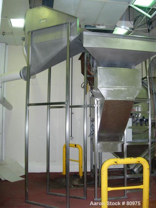 Used Potato Preparation Line Consisting Of: (1) Odenberg approximately 450 liter carbon steel stem peeler, model 450, rated 350 psi at 422 degrees F. Includes (1) top mounted drop down loader with a ...