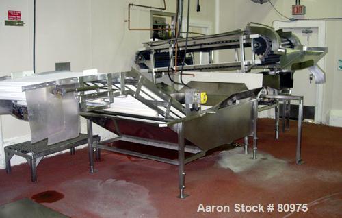 Used Potato Preparation Line Consisting Of: (1) Odenberg approximately 450 liter carbon steel stem peeler, model 450, rated 350 psi at 422 degrees F. Includes (1) top mounted drop down loader with a ...