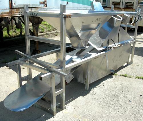 Used Potato Preparation Line Consisting Of: (1) Odenberg approximately 450 liter carbon steel stem peeler, model 450, rated 350 psi at 422 degrees F. Includes (1) top mounted drop down loader with a ...