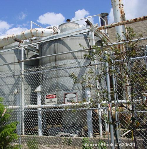 USED: Phillips-Croftshaw solvent recovery system. Rated 10,000 cfm stream of contaminated air and recover 500 lbs/hour of solvents. (3) Absorbers, (1) cooling tower, (1) 26' distillation column and (...
