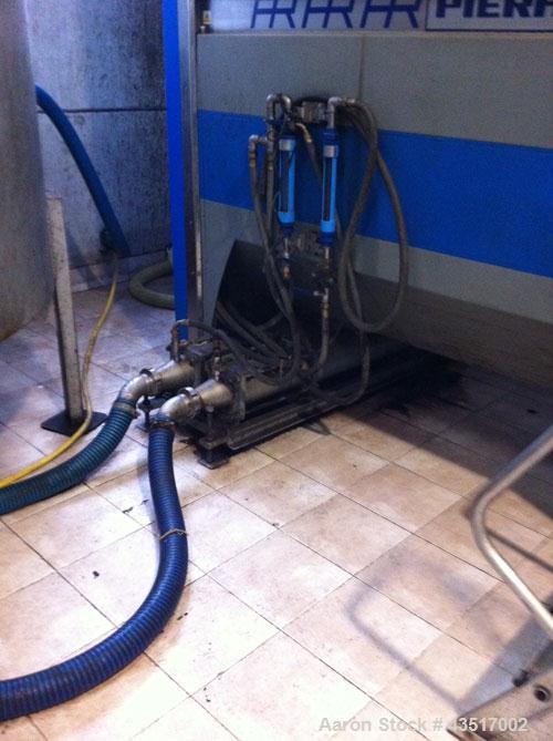 Used Pieralisi Olive Oil Processing Plant comprised of:  (1) Pieralisi SPI 444 S jumbo decanter, bowl diameter 22.4" (570 mm), 2600 rpm, 60 hp/45 kW, 50 hz, built 2009.  (1) 13.2 ton (12,000 kg) capa...