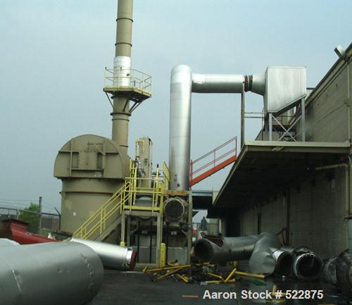 USED: Procedair Industries V.O.C. ReTOX thermal oxidizer, modelTC-12000. 10,000 scfm (maximum of 12,000 scfm). (3) Recovery chambers,used for non-halogenated hydrocarbons, contaminant rate of 95#/hou...