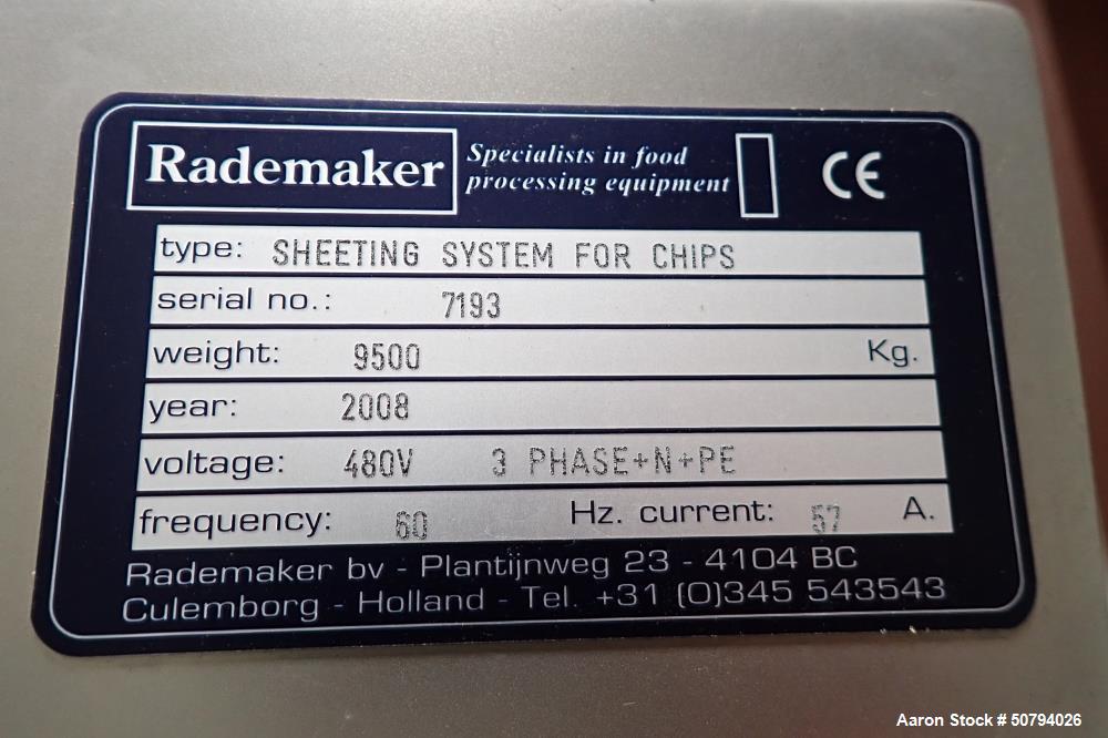 Used Rademaker Sheeting System