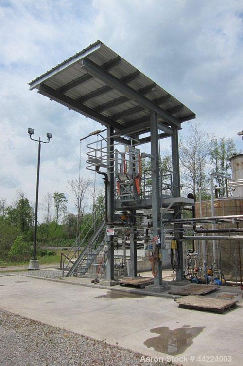 Used SafeRack Truck Loading Rack.  Hatch loading and hose connection hookups.  Piping and loading arms.  XP Opti-Therm self-switching rack monitor.