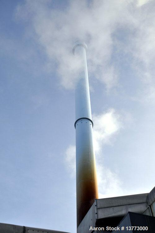 Used Steelcon-Esbjerg Chimney. 5'9" diameter x 162'5" high (1800 mm diameter x 50000 mm high). Material of construction is stainless steel cone on exhaust product contact points, carbon steel externa...