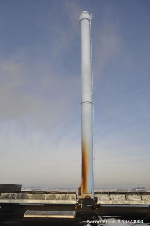 Used Steelcon-Esbjerg Chimney. 5'9" diameter x 162'5" high (1800 mm diameter x 50000 mm high). Material of construction is stainless steel cone on exhaust product contact points, carbon steel externa...