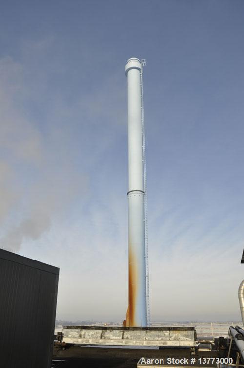 Used Steelcon-Esbjerg Chimney. 5'9" diameter x 162'5" high (1800 mm diameter x 50000 mm high). Material of construction is stainless steel cone on exhaust product contact points, carbon steel externa...