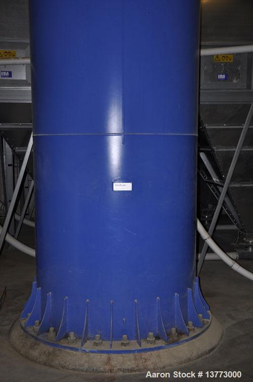 Used Steelcon-Esbjerg Chimney. 5'9" diameter x 162'5" high (1800 mm diameter x 50000 mm high). Material of construction is stainless steel cone on exhaust product contact points, carbon steel externa...