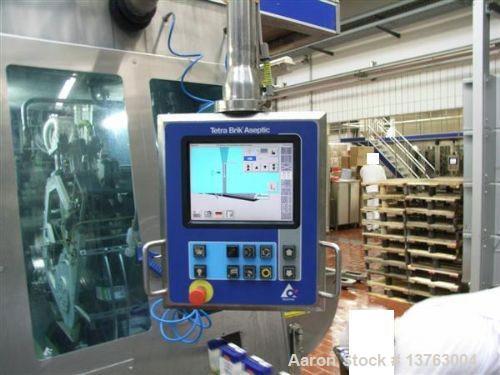 Used Tetra Pak TBA 21 Slim with PT21 Pull-Tab System, aseptic carton filler. Capacity 7,000 units per hour, unit volume 33.8 oz (1 liter). Manuals included. Work hours 29,482.