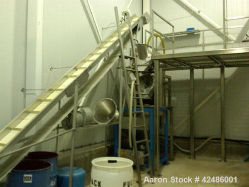 Used Complete Processing Line that fed a TetraPak A3 Flex Filler including:  Tetra Alsafe sterile tank 12,000 liter, apporixmately 3,000 gallon, rated 200 psi, jacketed, on scales, sweep mixer; Tetra...