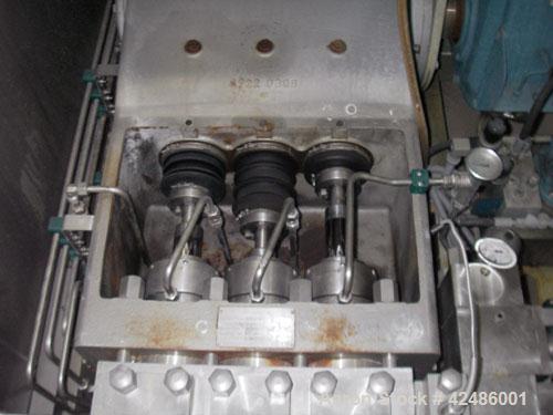 Used Complete Processing Line that fed a TetraPak A3 Flex Filler including:  Tetra Alsafe sterile tank 12,000 liter, apporixmately 3,000 gallon, rated 200 psi, jacketed, on scales, sweep mixer; Tetra...