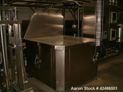 Used Complete Processing Line that fed a TetraPak A3 Flex Filler including:  Tetra Alsafe sterile tank 12,000 liter, apporixmately 3,000 gallon, rated 200 psi, jacketed, on scales, sweep mixer; Tetra...
