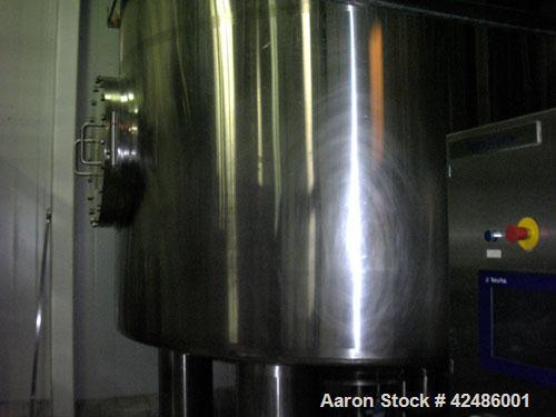 Used Complete Processing Line that fed a TetraPak A3 Flex Filler including:  Tetra Alsafe sterile tank 12,000 liter, apporixmately 3,000 gallon, rated 200 psi, jacketed, on scales, sweep mixer; Tetra...