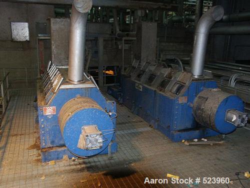 USED: Thermal dispersing unit, model 650STPD, consisting of adewatering unit, screw press, plug screw, pulp shredder, pre-heater,infeeder and disperser. Designed for 650 TPD. Manufactured in 1996.