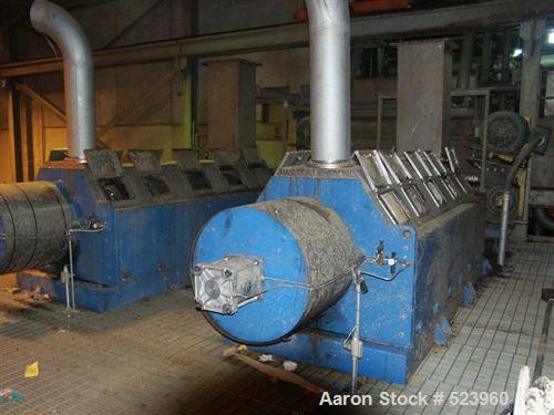 USED: Thermal dispersing unit, model 650STPD, consisting of adewatering unit, screw press, plug screw, pulp shredder, pre-heater,infeeder and disperser. Designed for 650 TPD. Manufactured in 1996.