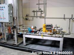 Used 220 Gallon Stainless Steel Petroleum Mixing Tank & Metered Transfer System – 5 HP Agitator with Blackmer Pump