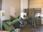 USED: Plastic recycling plant with an inlet capacity of 1760 lbs(800 kgs) and an extruded output capacity of 825 lbs (375 kgs) perhour, consisting of: (1) Skals Maskinfabrik type KT case emptyingdevi...