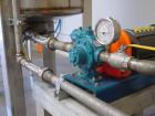 Used 220 Gallon Stainless Steel Petroleum Mixing Tank & Metered Transfer System – 5 HP Agitator with Blackmer Pump