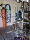 Used 220 Gallon Stainless Steel Petroleum Mixing Tank & Metered Transfer System – 5 HP Agitator with Blackmer Pump