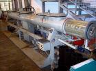USED: Cincinnati plastic pipe extrusion line for UPVC/CPVC pipes consisting of: (1) Cincinnati CMT45 twin extruder, 1.77