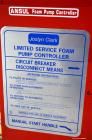 Used Ansul Foam Fire Suppression System Consisting Of: (1) Joslyn Clark Ansul Wall Mounted Fire Suppression System Foam Pump Controller, Model C6A1244F11, serial#240016. Maximum Water Pressure 300 ps...
