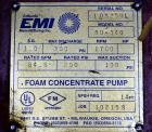 Used Ansul Foam Fire Suppression System Consisting Of: (1) Joslyn Clark Ansul Wall Mounted Fire Suppression System Foam Pump Controller, Model C6A1244F11, serial#240016. Maximum Water Pressure 300 ps...