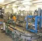 Used Wine Bottling Line, output 3000 bottles / hour, sizes 8 - 33 ounces (0.25 - 1 liter).  Comprised of:  (3) Forms 0.75 liter Bordeaux, 0.25 liter Bocksbeutel, 0.75 liter Bocksbeutel.  (1) Depallet...
