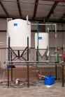 Used Biodiesel Plant, 6,000 gallons per week capacity, includes the following: (4) 9500 gallon poly vertical tanks; 2,000 gallon poly vertical tank; 400 gallon cone bottom tank with stand; 120 gallon...