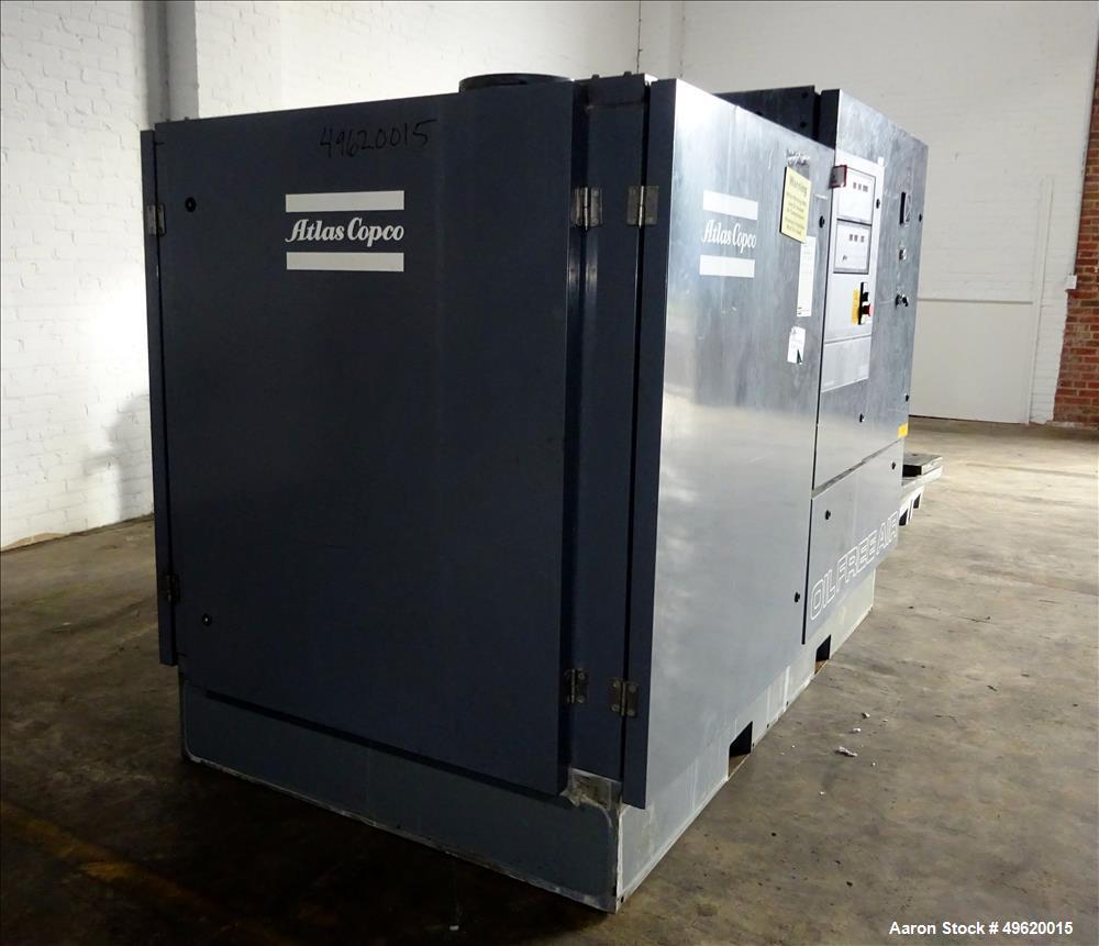 Used Atlas Copco Water Cooled Oil Free Rotary Screw Compressor, Model ZR 3-63.