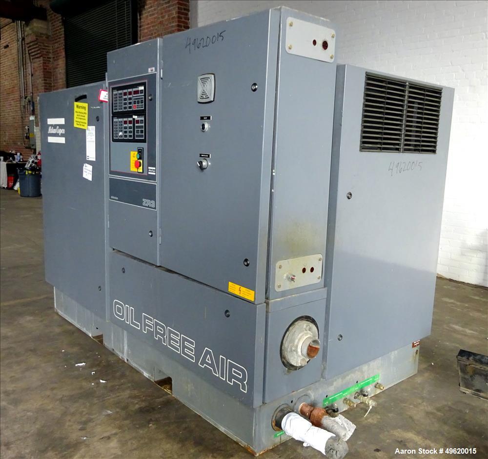 Used Atlas Copco Water Cooled Oil Free Rotary Screw Compressor, Model ZR 3-63.