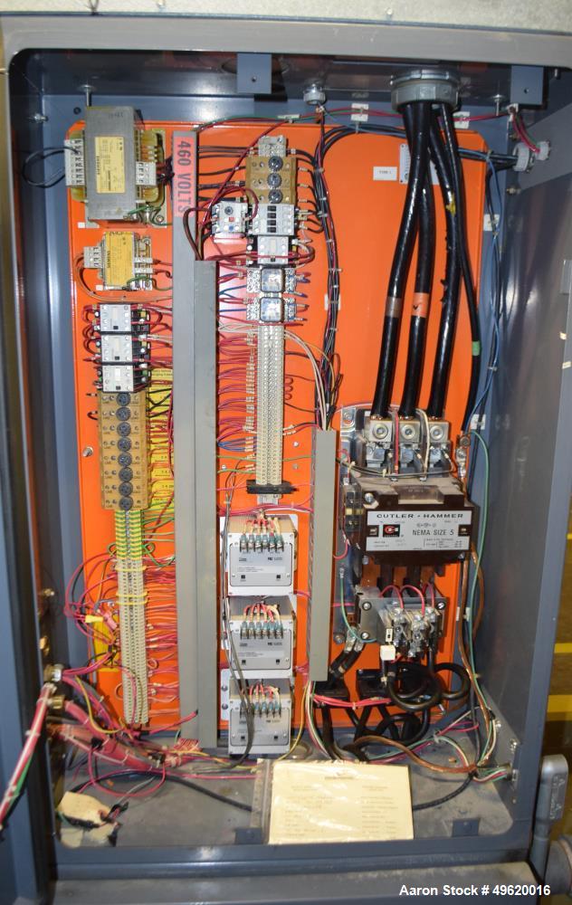 Used Atlas Copco Water Cooled Oil Free Rotary Screw Compressor, Model ZR 3-63. Approximate capacity 790 CFM, 125 psi. Driven by a 200hp, 3/60/460 volt, 3580 rpm motor. With Elektronikon panel, serial...