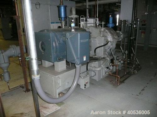 Used Elliott model 220DA3, serial E011601-1. 500 hp, 3600 rpm, 2,439 cfm, 11.9 psi inlet, 125 psi discharge pressure, 80 F air temperature.