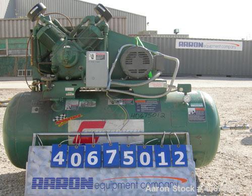 Used Champion Advantage Series Reciprocating Air Compressor, 2 Stage, Model HR-10-12, air cooled. 34.8 cfm at 175 psig. Driven by a 10 hp, 3/60/230/460 volt, 1725 rpm motor. Mounted on a 100 gallon h...