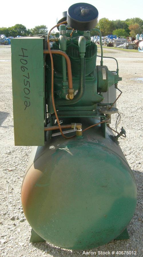 Used Champion Advantage Series Reciprocating Air Compressor, 2 Stage, Model HR-10-12, air cooled. 34.8 cfm at 175 psig. Driven by a 10 hp, 3/60/230/460 volt, 1725 rpm motor. Mounted on a 100 gallon h...