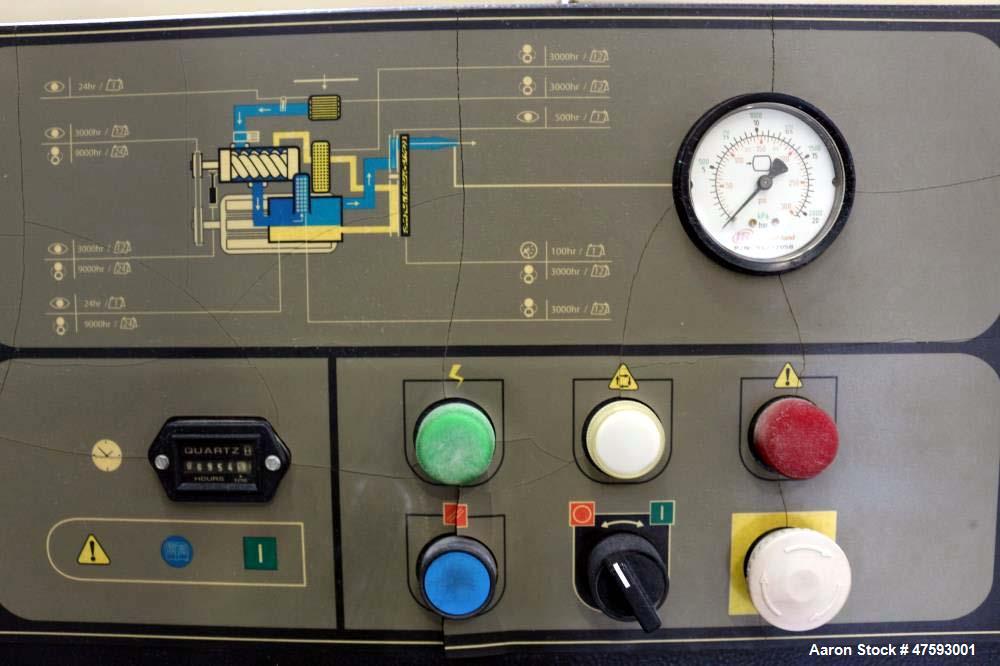 Used Ingersoll Rand Industrial Air Compressor, Model HXP50-PE. 200 psi, 167 cfm flow rate, 50hp, 1775 rpm. 66'' x 52.5'' x 53'', includes cooling system for the air.