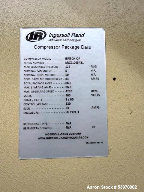 Industrial 50 HP Ingersoll Rand Rotary Screw Air Compressor with Dryer & Tank – Low Hours