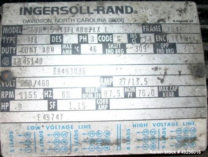 Used Ingersoll Rand Rotary Screw Air Compressor, Model SSR-EPE150