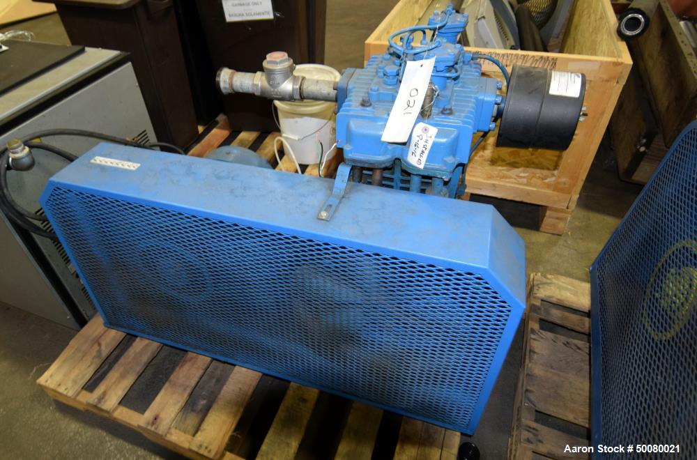 Used Quincy 2 Stage Air Cooled Compressor, Model 340, Size 5.25 x 3 x 3.5. Driven by a 10hp motor. Serial# 412617.