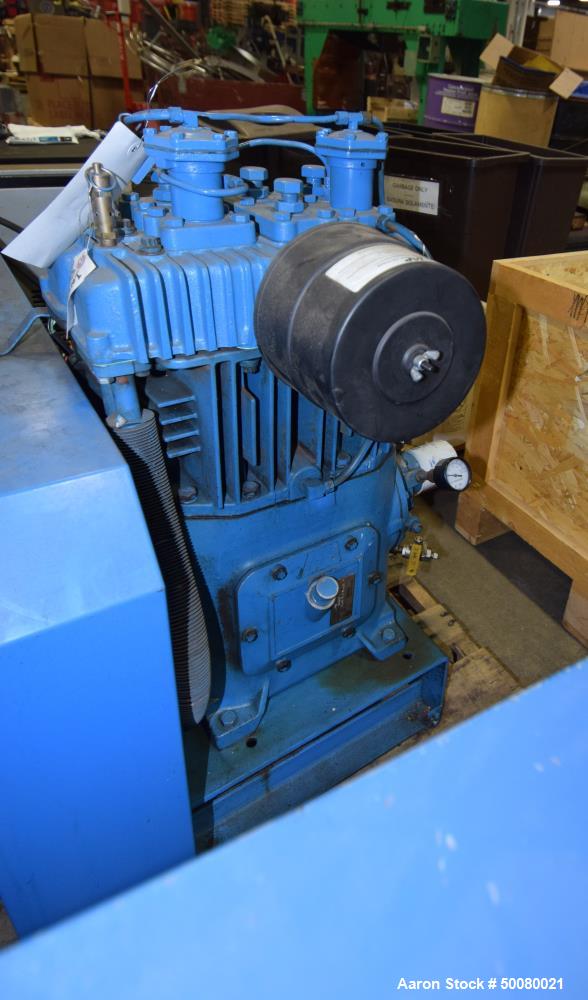 Used Quincy 2 Stage Air Cooled Compressor, Model 340, Size 5.25 x 3 x 3.5. Driven by a 10hp motor. Serial# 412617.