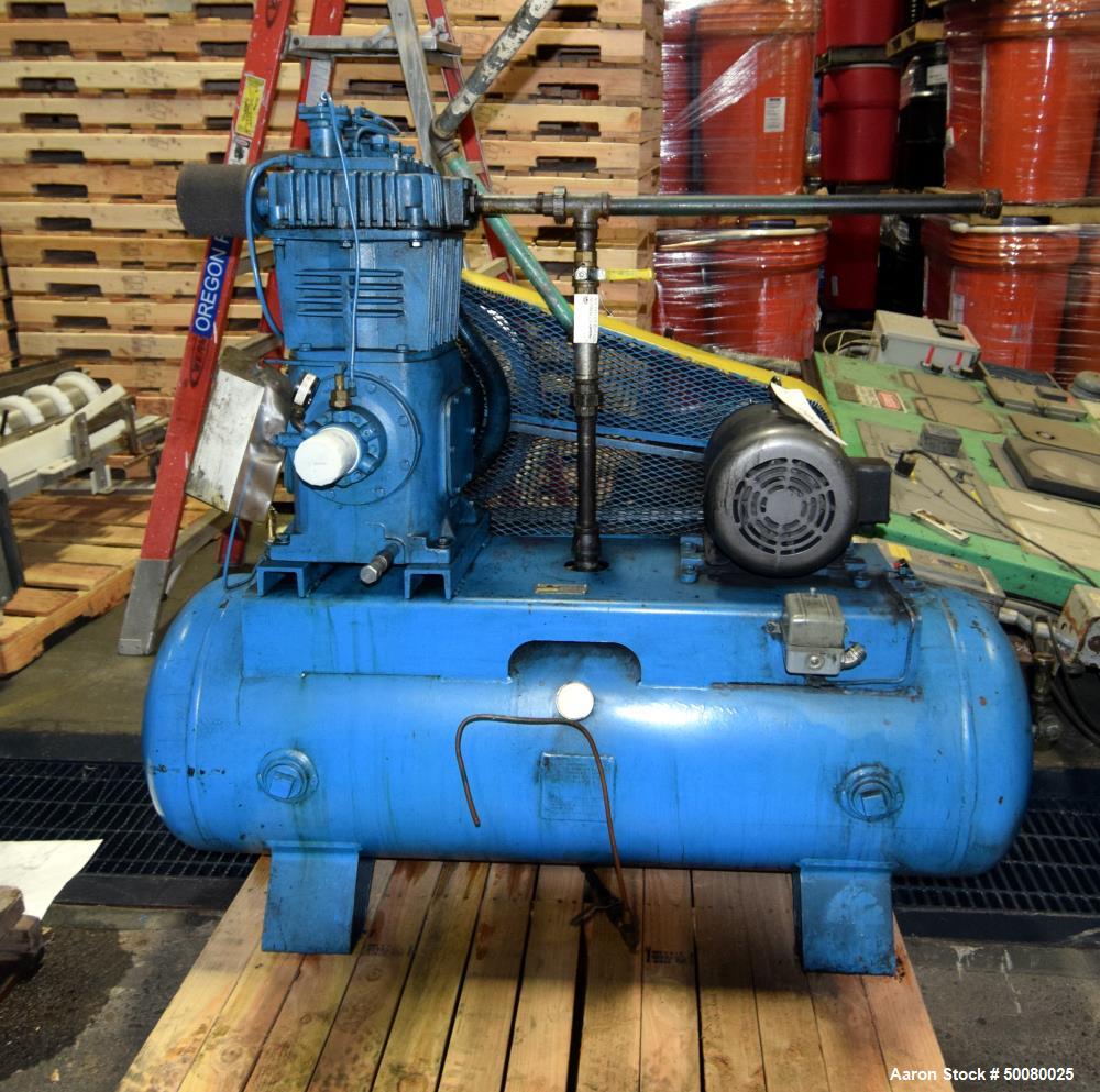 Used Quincy 2 Stage Air Cooled Compressor, Model 340. Size 5.25 x 3 x