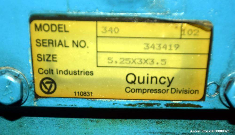 Used Quincy 2 Stage Air Cooled Compressor, Model 340