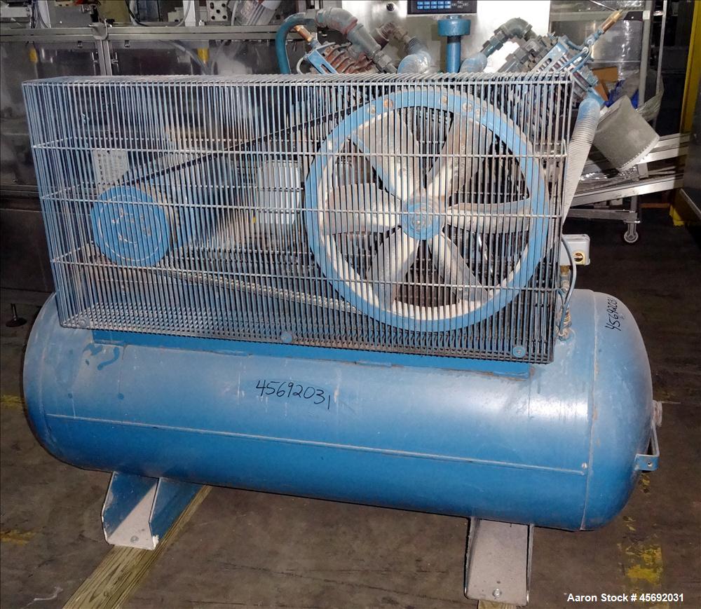 Used Quincy QT-15 Series Two Stage Reciprocating Air Compressor. Air Cooled. 32.10 cfm at 175 psi at minimum rpm, 62 cfm at 175 psi at maximum rpm. Belt driven by 10 hp, 1725 rpm, 3/60/208-230/460 vo...