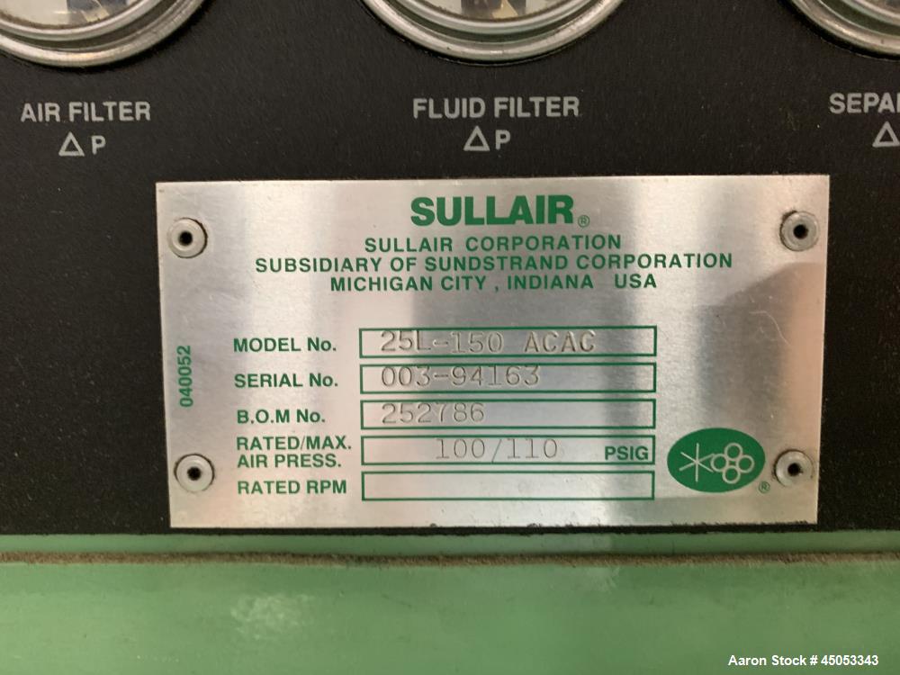 Used- Sullair Reciprocating Air Compressor