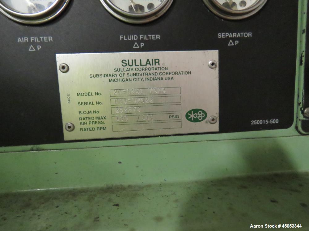 Used- Sullair Reciprocating Air Compressor