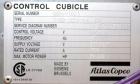 Used Atlas Copco Oil-Injected Rotary Screw Compressor, Model GA22. Air cooled, rated 119.5 CFM at 131 psi. Driven by a 22kw (30hp), 3/60/440-460 volt,3560 rpm motor. Includes a radial fan, oil separa...