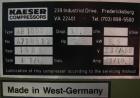 USED: Kaeser Airbox reciprocating compressor, model AB1000. Approximate 35.3 cfm at 200 psi. (2) Cylinders. Driven by a 7.5 hp, 230/460 volt motor. Includes cabinet and control panel. 4851 hours on m...